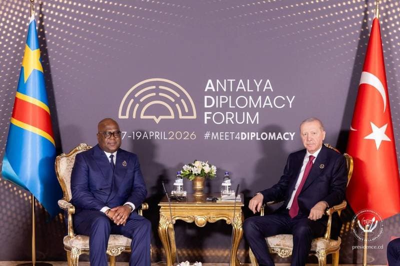 RDC–Türkiye : Félix Tshisekedi et Recep Tayyip Erdoğan visent 500 millions USD d’échanges