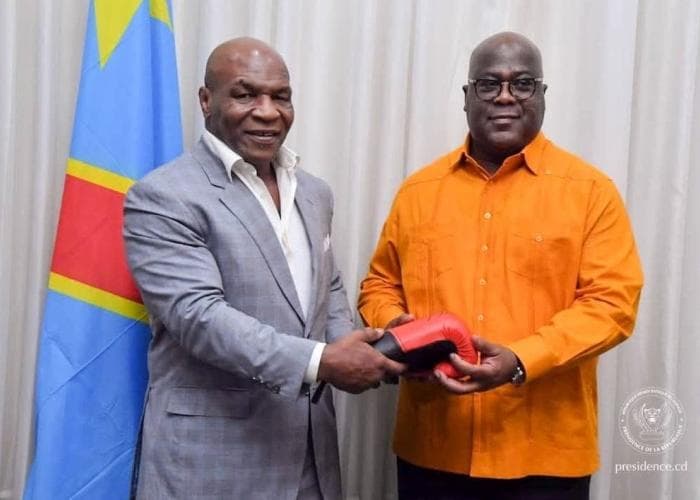 Mike Tyson accueilli à Kinshasa par Félix Tshisekedi — “Je marche sur la terre de mes ancêtres